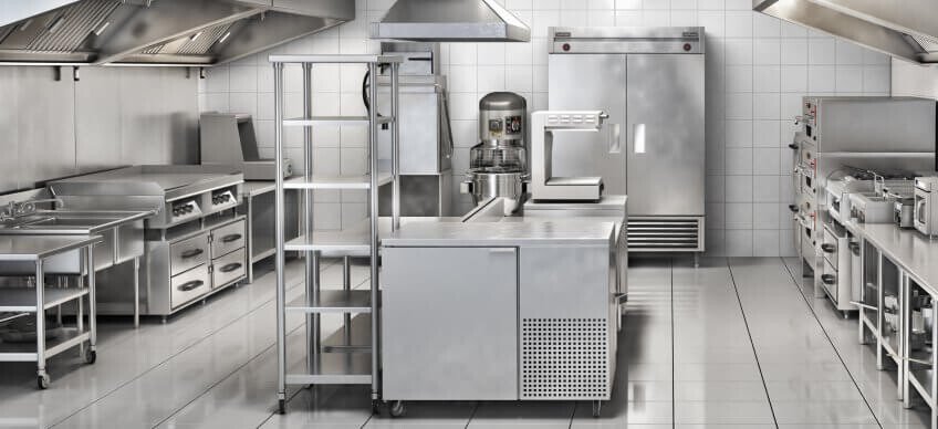 Edelstahlregal für Gastroküchen