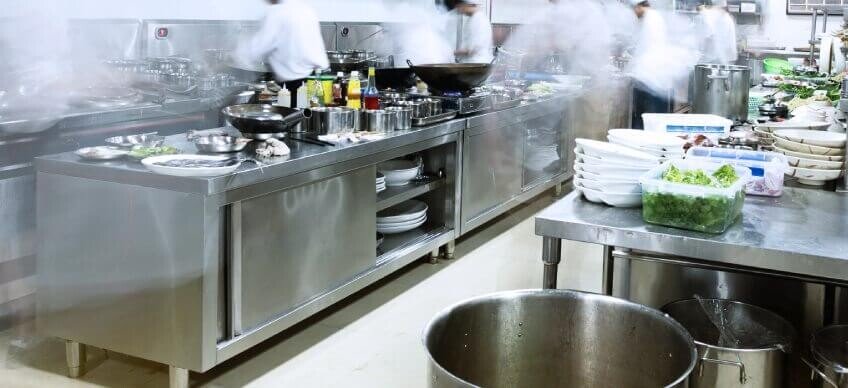 Arbeitsschrank aus Edelstahl