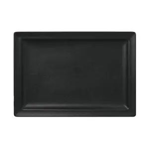 Teller flach recht. 33x23cm Fusion Neofusion schwarz RAK