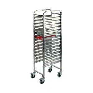 Regalwagen GN 1/1 Edelstahl  55 x 38,5 cm, H: 177 cm Assheuer & Pott