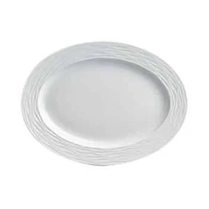 Platte oval 28cm Curved weiss 