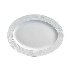Platte oval 28cm Curved weiss 