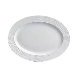 Platte oval 28cm Curved weiss 