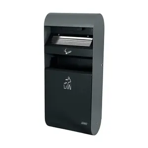 Wandascher-Abfallkombination 14 l schwarz Cookmax black