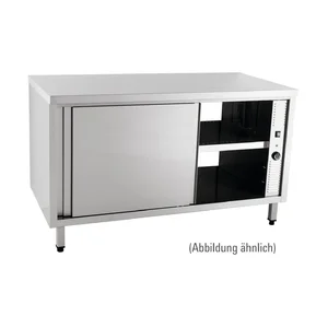 Durchreicheschrank 1600 x 600 x 850 mm mit Schiebetüren beheizt Cookmax orange