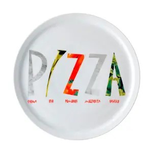 Pizzateller Ø 30cm weiss mit Dekor 