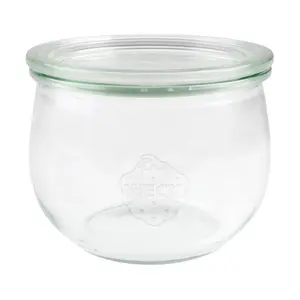 Einmachglas Tulpen-Form 580 ml o. Klammern u. Gummi Weck
