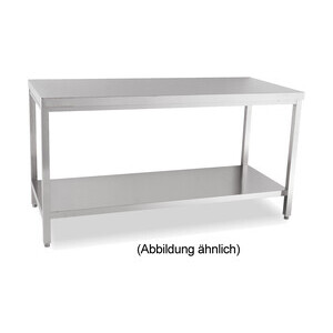 Arbeitstisch m. Boden 1100x600x850 mm ohne Aufkantung Cookmax black