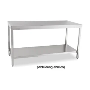 Arbeitstisch m. Boden 1100x600x850 mm ohne Aufkantung Cookmax black