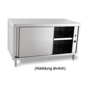 Durchreicheschrank beheizt 2000 x 600 x ohne Aufkantung m. Türen Cookmax black
