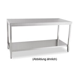 Arbeitstisch m. Boden 1100x600x850 mm ohne Aufkantung Cookmax black