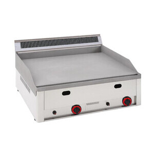 Gas-Grillplatte glatt verchromt  660x600x290mm   8kW Cookmax black