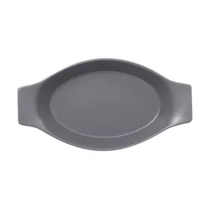 Schale oval 30x16x5,2cm m. Griffen Fusion Neofusion grau RAK