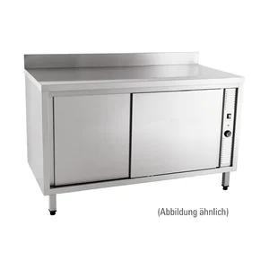 Wärmeschrank 2000 x 600 x 850 mm  10cm Aufkantung m. Türen Cookmax orange