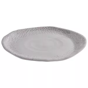 Teller FOOTMARK Ø 21 cm, H: 2 cm weiß/grau Assheuer & Pott