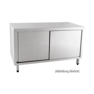 Arbeitsschrank 1400 x 700 x 850 mm ohne Aufkantung m. Türen Cookmax orange