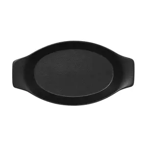 Schale oval 20x11x3,5cm m. Griffen Fusion Neofusion braun RAK