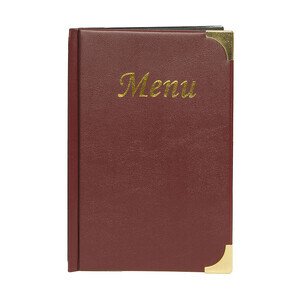 Speisekartenmappe A5 bordeaux Contacto