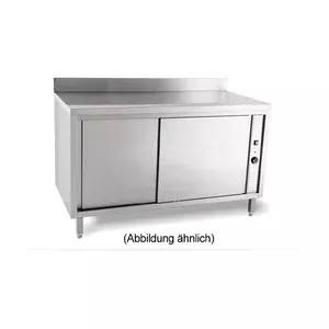 Wärmeschrank 1200 x 600 x 850 mm  5cm Aufkantung m. Flügeltüren Cookmax black
