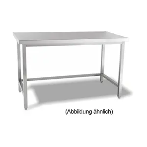 Arbeitstisch o. Boden 1300x600x850 mm ohne Aufkantung Cookmax black
