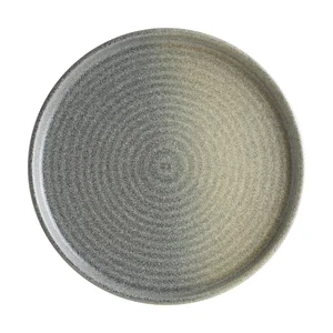 Teller flach 26cm grau Hornfels Ripple Bonna Premium Porcelain