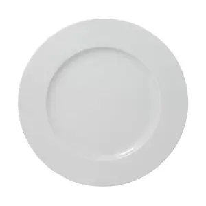 Teller 30,5 cm  flach Roma weiss uni OFS Kleinteich
