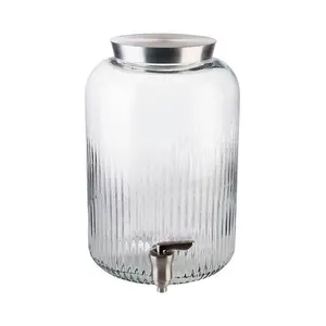 Getränkespender 7 ltr. Glas/Edelstahl  m.Deckel u.Zapfhahn Assheuer & Pott