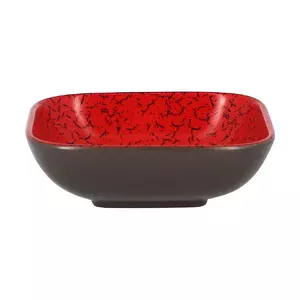 Schale 11x11x3,5cm Fusion Ruby rot/schwarz RAK