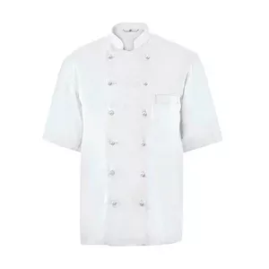 Kochjacke Herren halbarm weiß Gr. L Brustleistentasche 