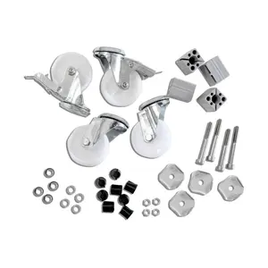 Rädersatz 4 Stück 2 mit Bremse 2 ohne Bremse Cookmax black