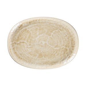 Platte coup 32x24cm oval Rakstone Krush beige RAK