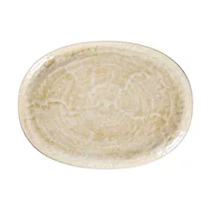 Platte coup 32x24cm oval Rakstone Krush beige RAK