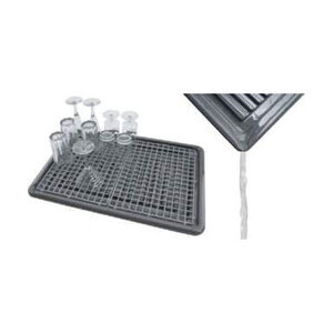 Abtropfwanne grau komplett Hart-PVC mit Ablaufrinnen 43x34x4cm 