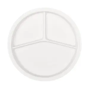 Platte rund dreiteilig 23 Porzellan weiss Bauscher