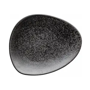 Teller flach 25x20,6cm Ebony schwarz 
