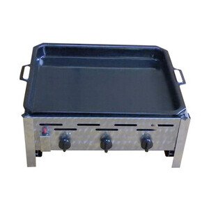 Profi-Gasbräter 3 flammig, mit Pfanne Cookmax black