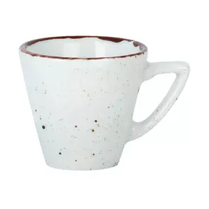 Tasse Obere Espresso 0,08L Granja weiß-braun 