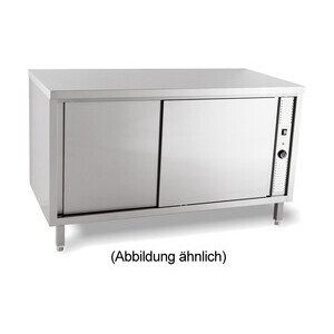 Wärmeschrank 1800 x 600 x 850 mm ohne Aufkantung m. Schiebetüren Cookmax black