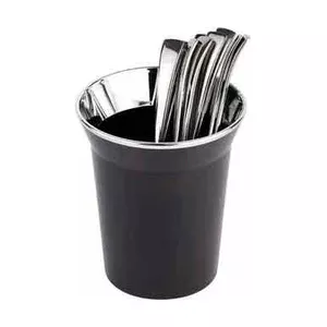 Tischreste-/Besteckbehälter Ø 13cm H:15cm schwarz 