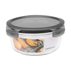 Glasschale m. D. rund 95cl  Ø18cm H:8,2c Lock & Lock Boroseal 