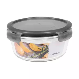 Glasschale m. D. rund 95cl  Ø18cm H:8,2c Lock & Lock Boroseal 
