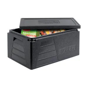 Thermobox  59,5x35,9x29cm 42L schwarz Boxer 1/1 GN 
