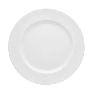 Strukturteller flach 26 cm breite Fahne Maitre weiss Bauscher