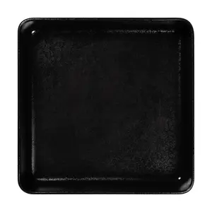 Teller tief 24x24cm quadratisch Fusion Fractal schwarz karbon RAK