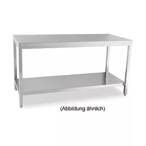 Arbeitstisch m. Boden 1600x600x850 mm ohne Aufkantung Cookmax black