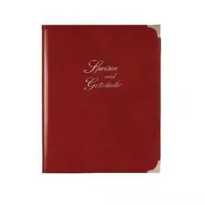 Speisenk. A4 Kunstl. BS rot S.-ecken Schrift 3 