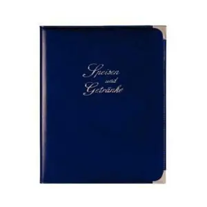 Speisenk. A4 Kunstl. BS royalblau S.-eck Schrift 