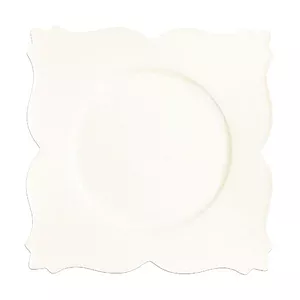 Teller quadratisch 34cm Ivoris White Gold King RAK