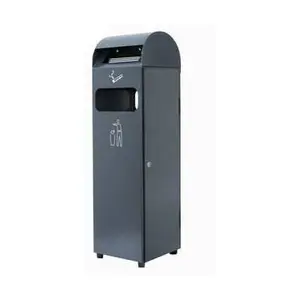 Standabfallbehälter mit Ascher, 29,0 l, Cookmax black