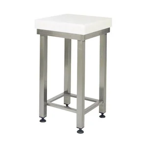 Hackblock, Polyäthylen 70x50x88cm mit Edelstahl Untergestell Cookmax black